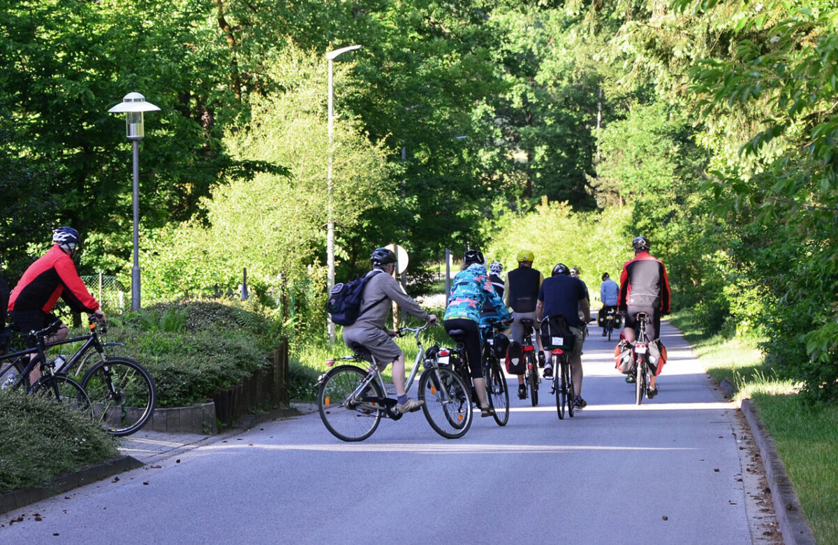 Gruppe Radfahrer