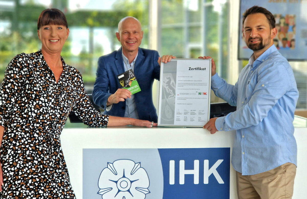 IHK Lippe erneut als Startercenter NRW zertifiziert